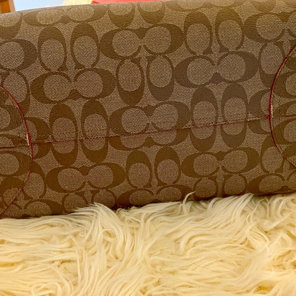 Coach F36658 reversable Tote Bag with Signature / orange Pouch excellent - Picture 8 of 10